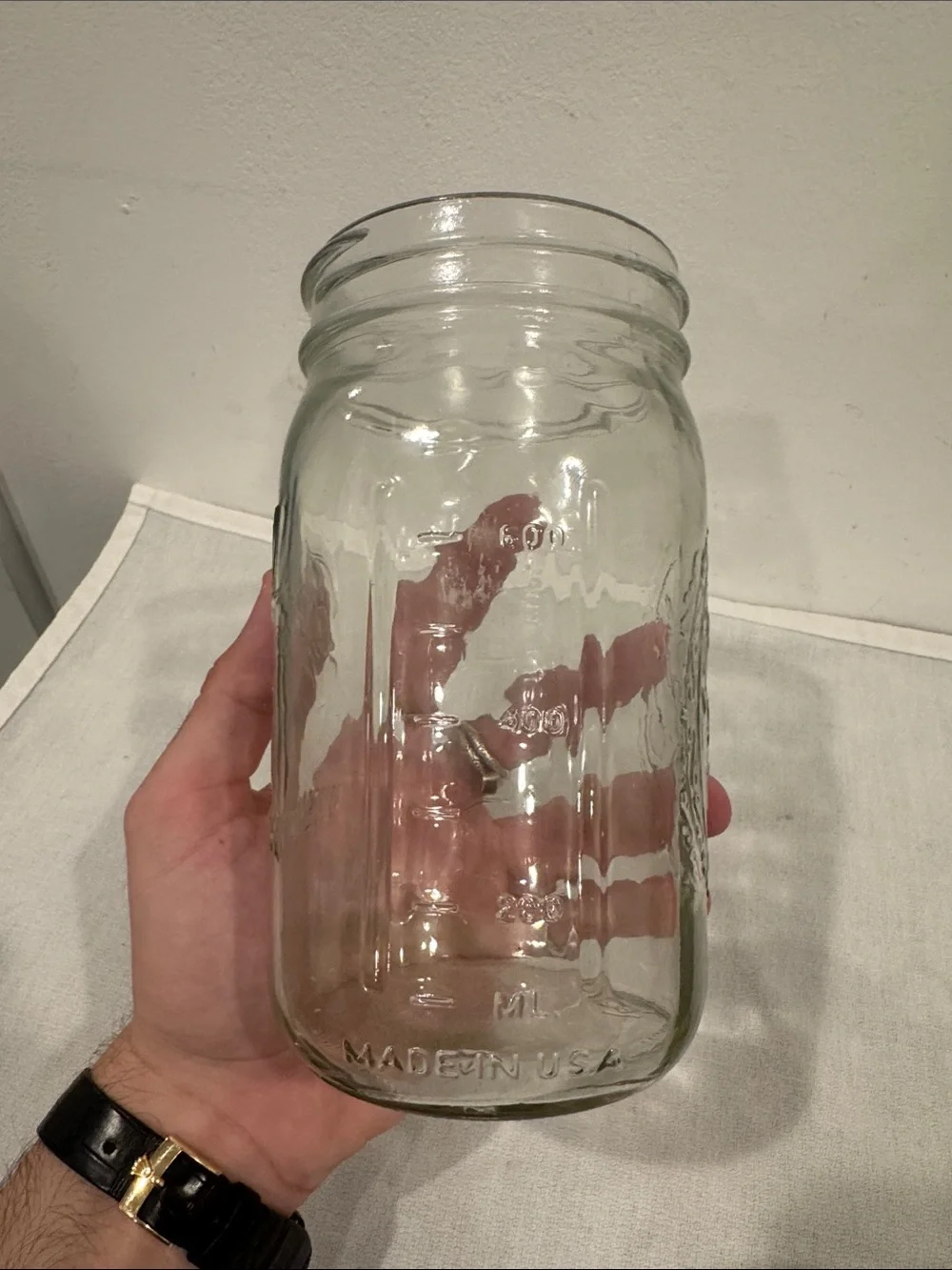 Vintage Ball Glass Mason Jar 1975 Fruit - Clear